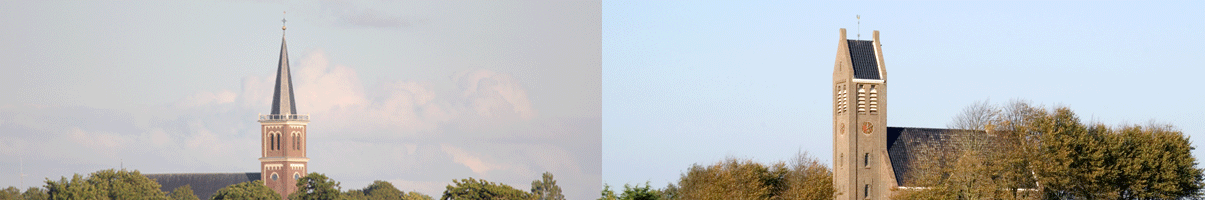 Kerktorens Menaldum & Slappeterp Kerkjes-Menaldum-Slappeterp
